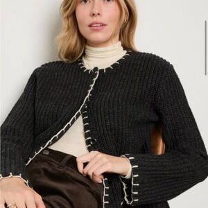 Alex Mill Marylebone Sweater Jacket in Charcoal Small